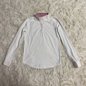 Child’s M White Beacon Hill Long Sleeve Horseback Riding Show Shirt
